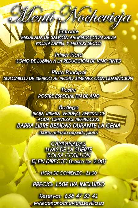 Menú Nochevieja Sevilla